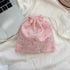 Cute Bear Cartoon Drawstring Bags Women Drawstring Packaging Pocket Cosmetic Bag Makeup Bag Large Capacity Coin Purse Coin Pouch
